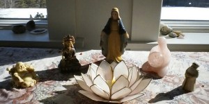 the action figures on my altar